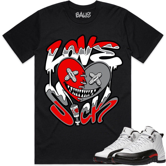 Red Taxi 12s Shirt - Jordan Retro 12 Red Taxi Shirts - Love Sick