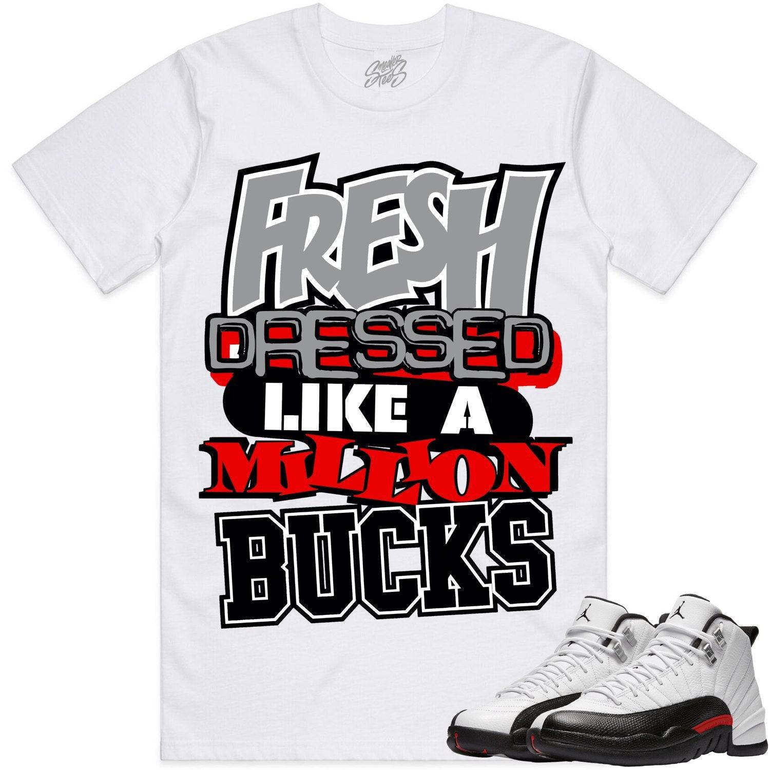 Red Taxi 12s Shirt - Jordan Retro 12 Red Taxi Shirts - Million Bucks