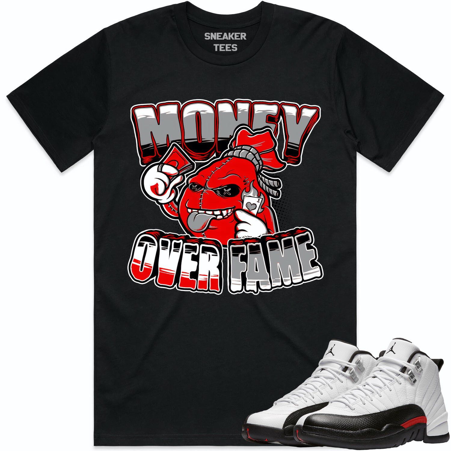 Red Taxi 12s Shirt - Jordan Retro 12 Red Taxi Shirts - Money Over Fame
