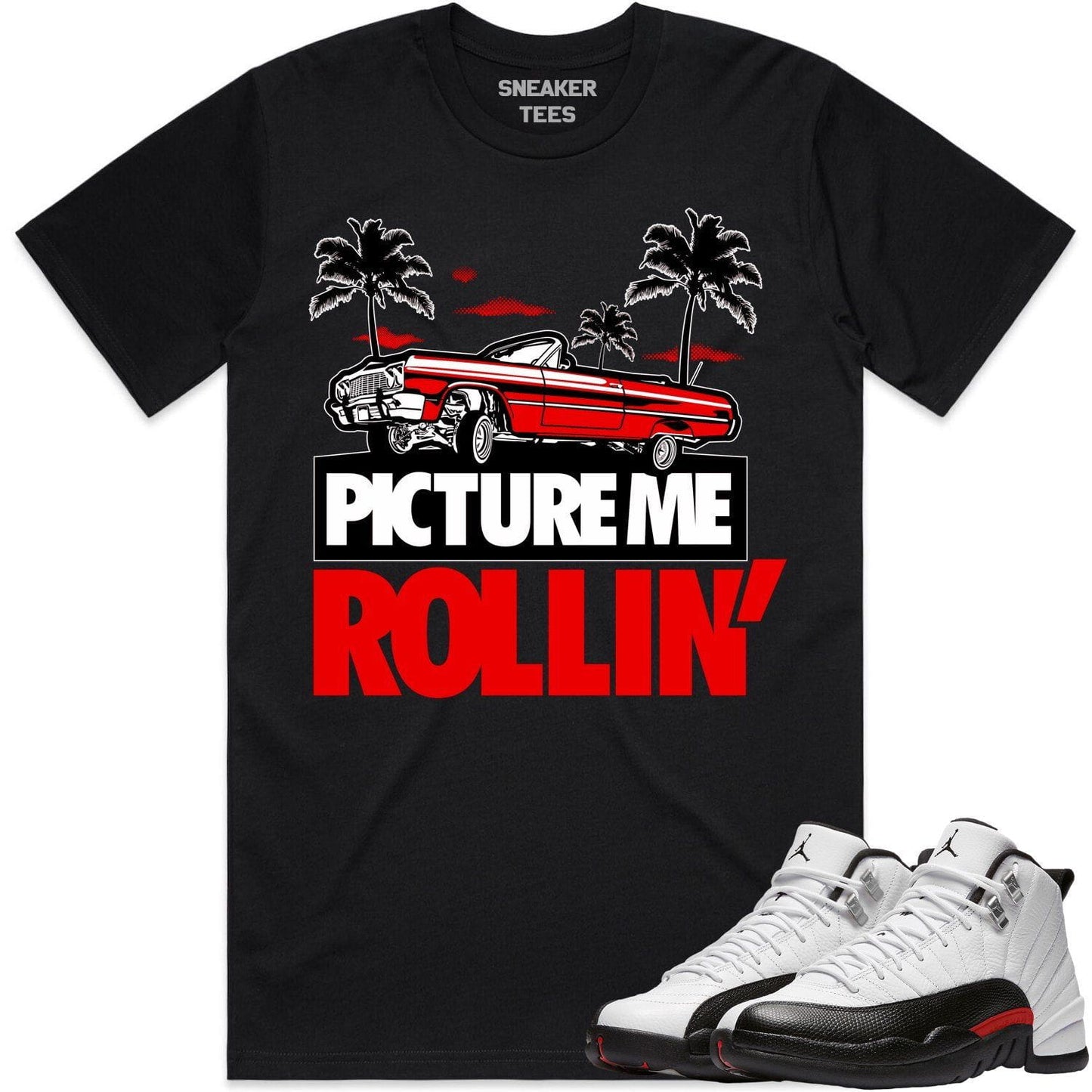 Red Taxi 12s Shirt - Jordan Retro 12 Red Taxi Shirts - Picture Rollin