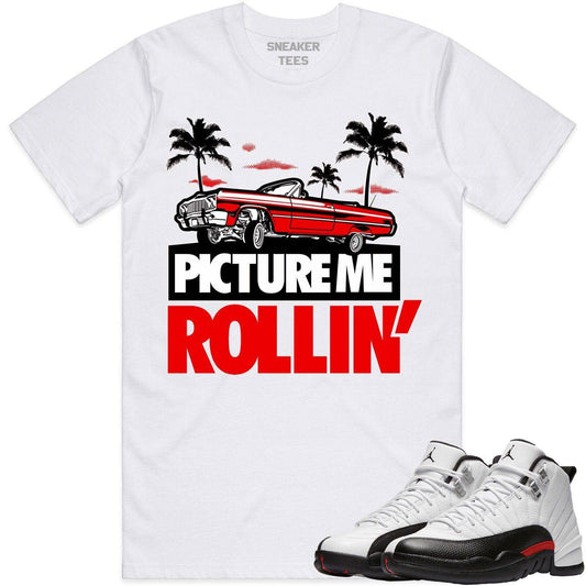 Red Taxi 12s Shirt - Jordan Retro 12 Red Taxi Shirts - Picture Rollin