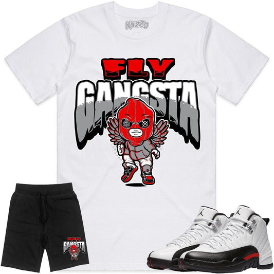 Red Taxi 12s Sneaker Outfits - Jordan 12 Red Taxi - Fly Gangsta