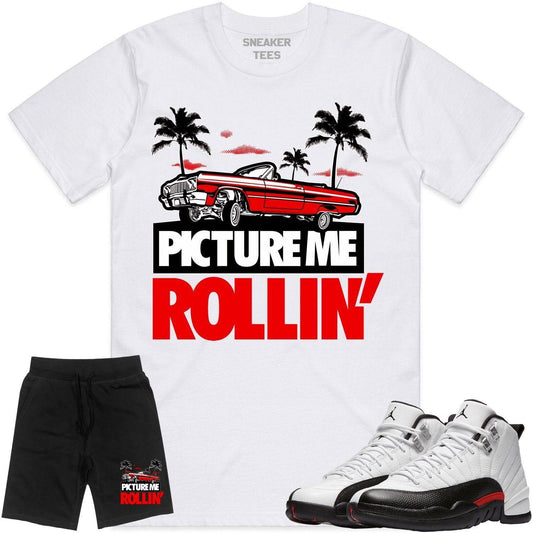 Red Taxi 12s Sneaker Outfits - Jordan 12 Red Taxi - Picture me Rollin