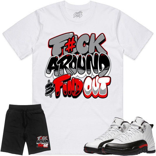 Red Taxi 12s Sneaker Outfits - Jordan 12 Red Taxi - Red F#ck Around