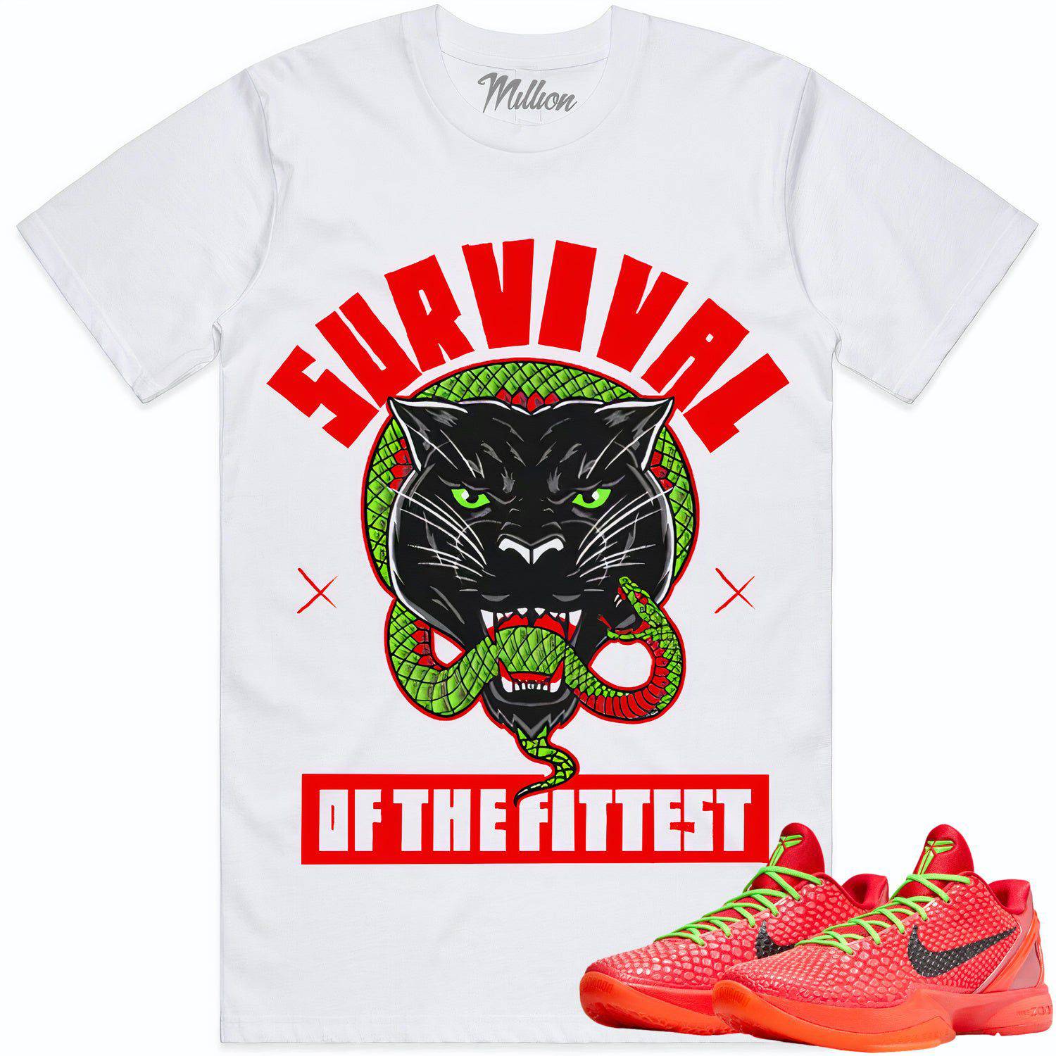 Reverse Grinch 6s Shirts- Kobe 6 Grinch Sneaker Tees - Survival King