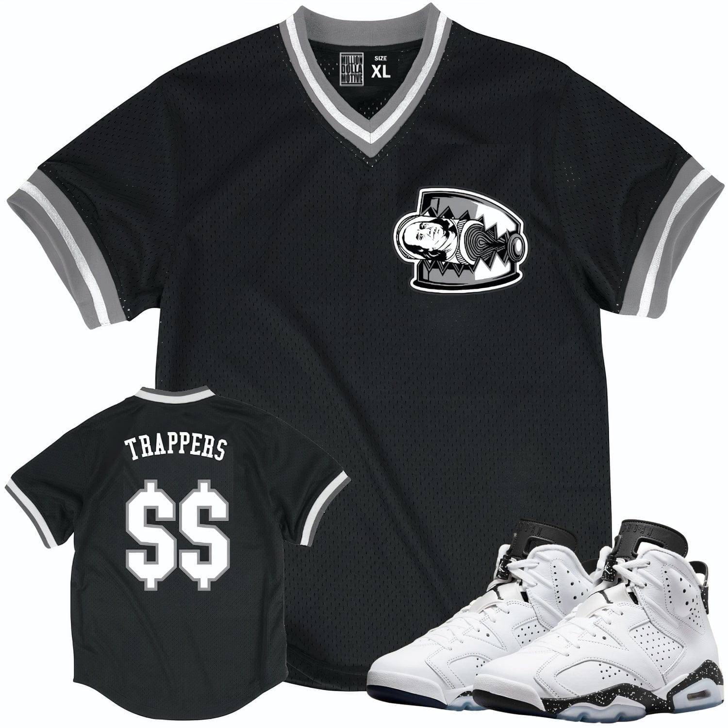 Reverse Oreo 6s Baseball Jersey - Jordan 6 Reverse Oreo - Bear