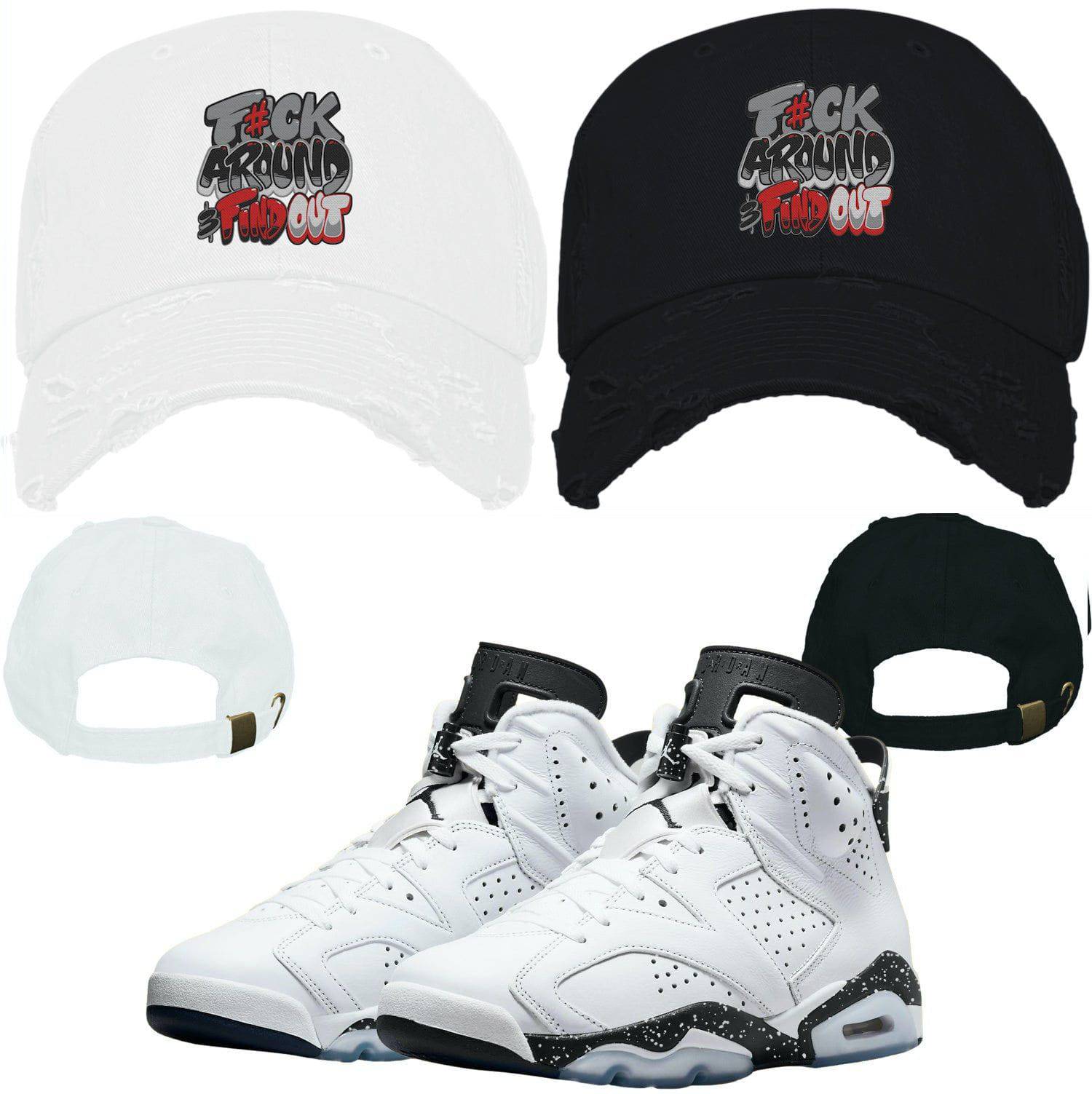 Reverse Oreo 6s Dad Hat - Jordan 6 Reverse Oreo 6s Hats - F#ck