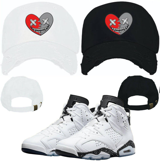 Reverse Oreo 6s Dad Hat - Jordan 6 Reverse Oreo 6s Hats - Heart