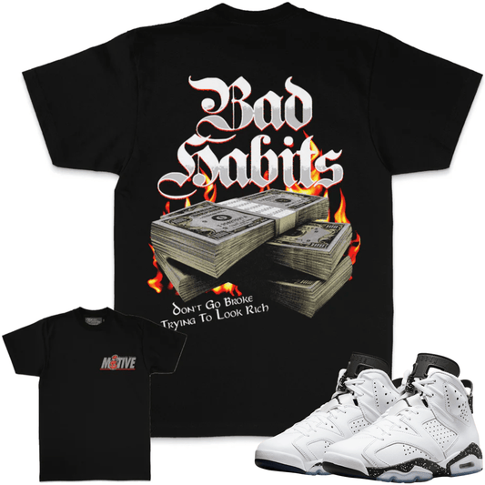 Reverse Oreo 6s Shirt - Jordan 6 Reverse Oreo Sneaker Tees - Bad Habit