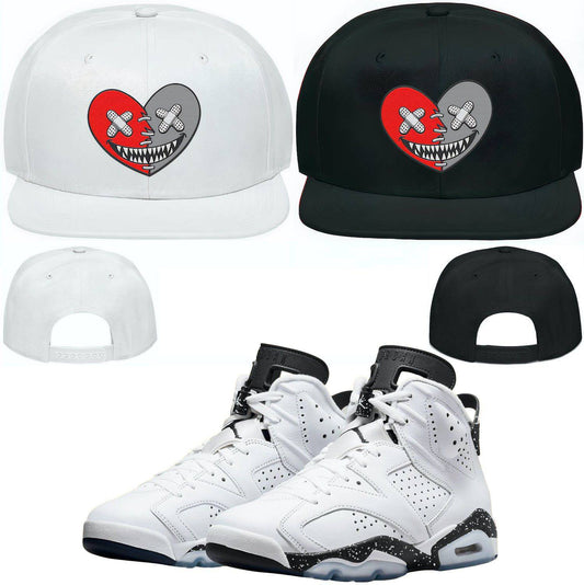 Reverse Oreo 6s Snapback Hat - Jordan 6 Reverse Oreo 6s - Heart Baws