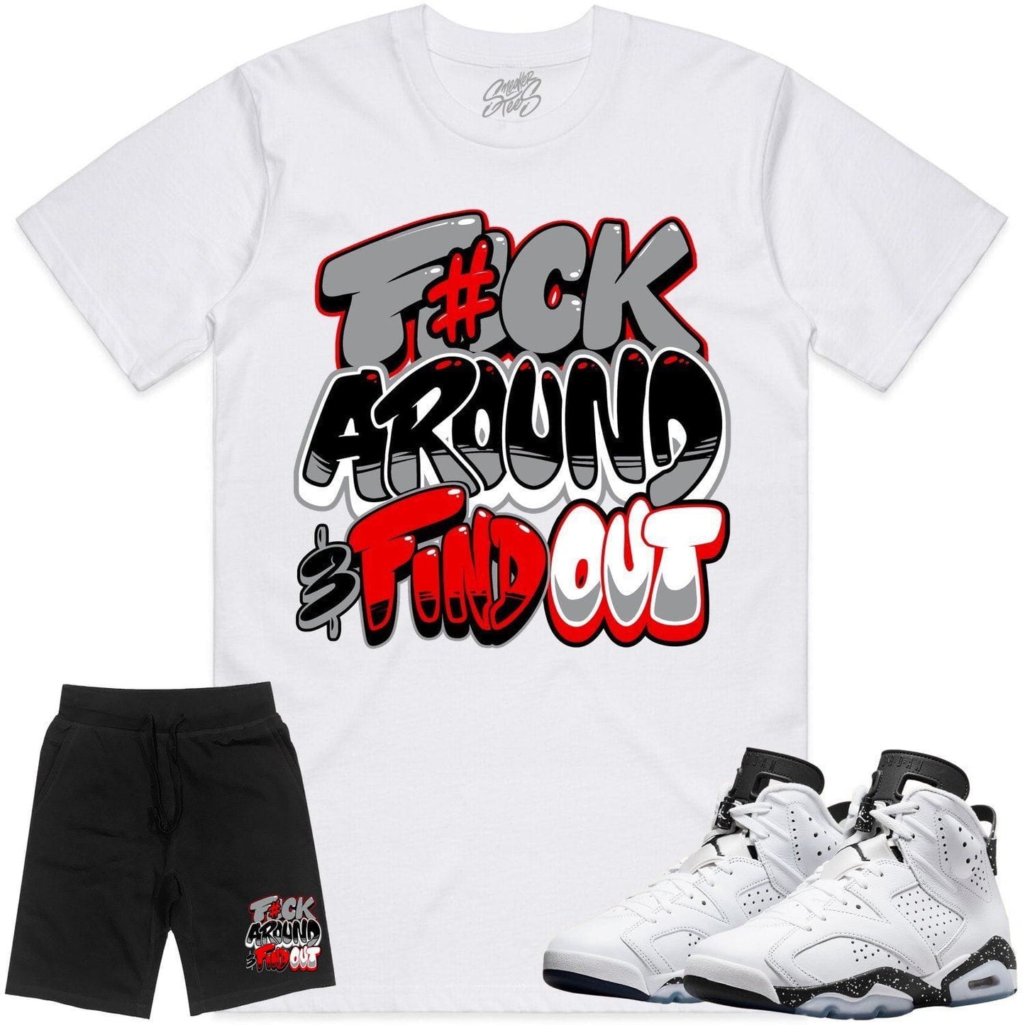 Reverse Oreo 6s Sneaker Outfits -Jordan 6 Reverse Oreo 6s- Red F#CK