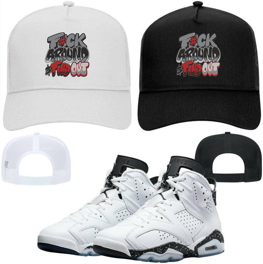 Reverse Oreo 6s Trucker Hats - Jordan 6 Reverse Oreo 6s -  F#ck 