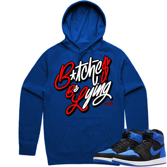 Royal Suede 1s Hoodie - Jordan 1 Royal Suede Hoodie - Red BBL