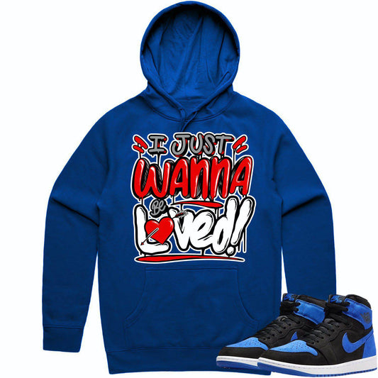 Royal Suede 1s Hoodie - Jordan 1 Royal Suede Hoodie - Red Loved