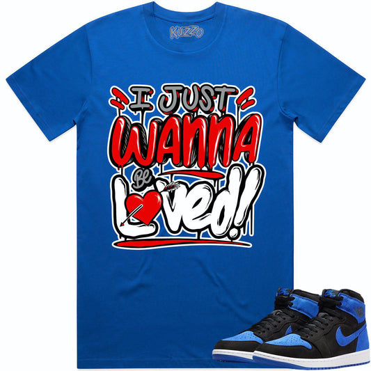 Royal Suede 1s Shirt - Jordan Retro 1 Royal Suede Shirt - Red Loved