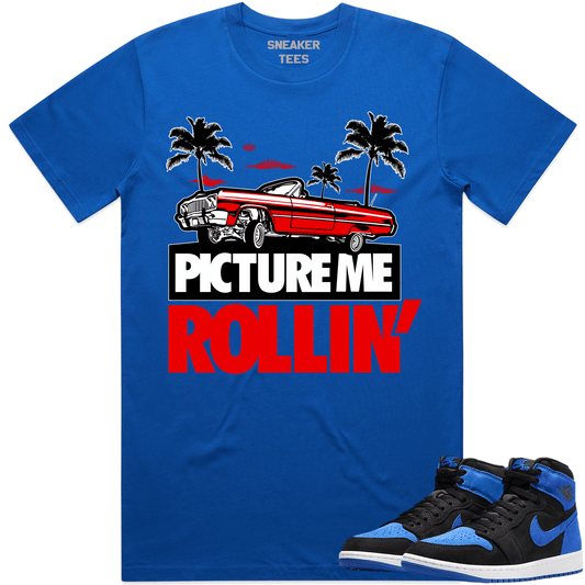 Royal Suede 1s Shirt - Jordan Retro 1 Royal Suede Shirt - Red Picture