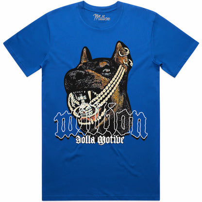 Royal Suede 1s Shirt to Match - Jordan Retro 1 Sneaker Tees - Doberman