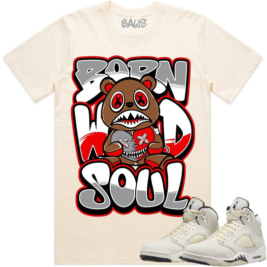 Sail 5s Shirt - Jordan Retro 5 Sail 5s Sneaker Tees - Born Wild Baws