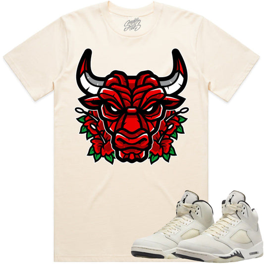 Sail 5s Shirt - Jordan Retro 5 Sail 5s Sneaker Tees - Bully Roses