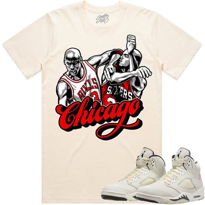 Sail 5s Shirt - Jordan Retro 5 Sail 5s Sneaker Tees - Chicago