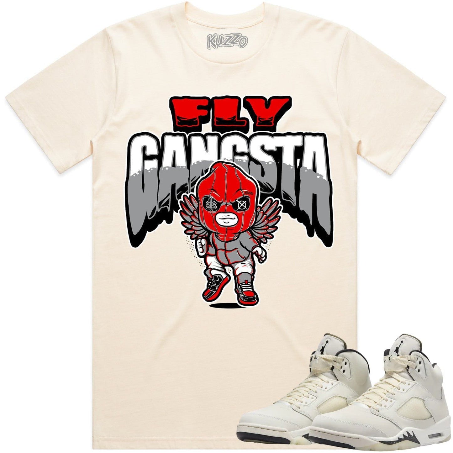 Sail 5s Shirt - Jordan Retro 5 Sail 5s Sneaker Tees - Fly Gangsta