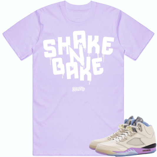 Sail Violet 5s Shirts to Match - Jordan 5 Sneaker Tees - Shake N Bake