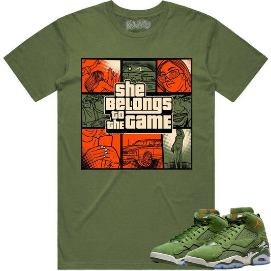 Sky J Olive MVP Shirt - Jordan MVP Sky J Shirts - Celadon Game