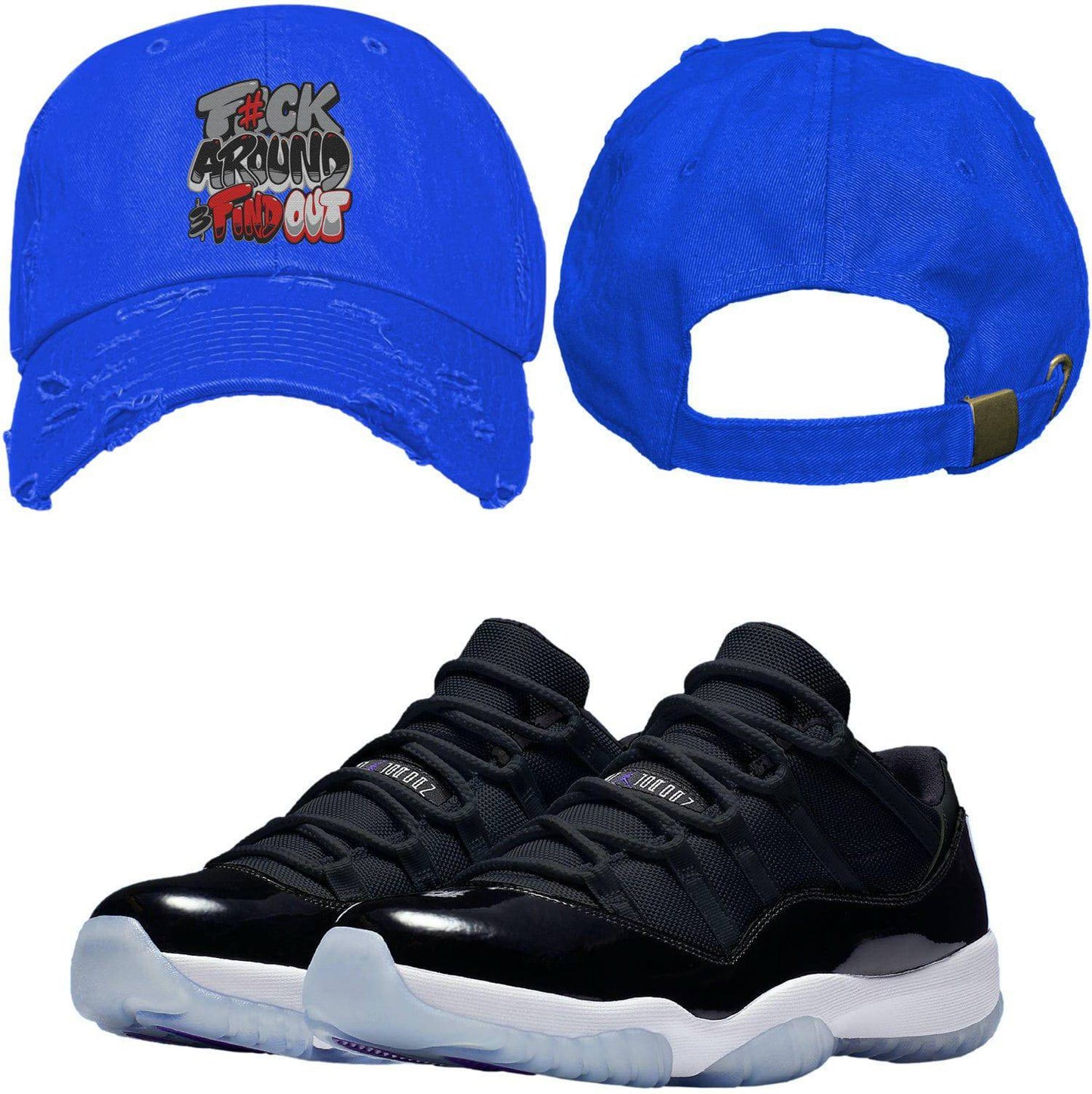 Space Jam 11s Dad Hat - Jordan 11 Low Space Jam Hats - Red F#ck