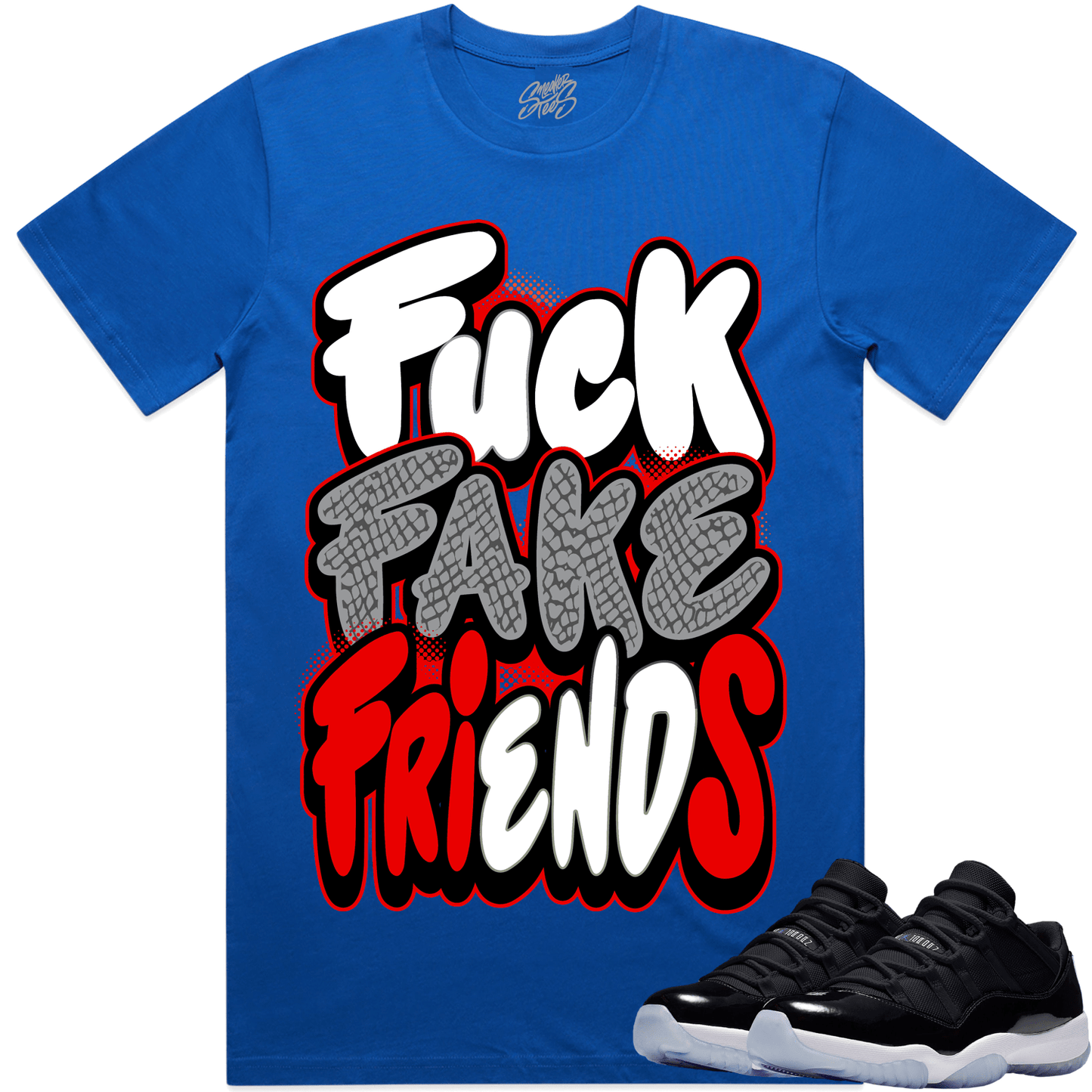 Space Jam 11s Shirt - Jordan 11 Low Space Jam Shirts - Red FFF