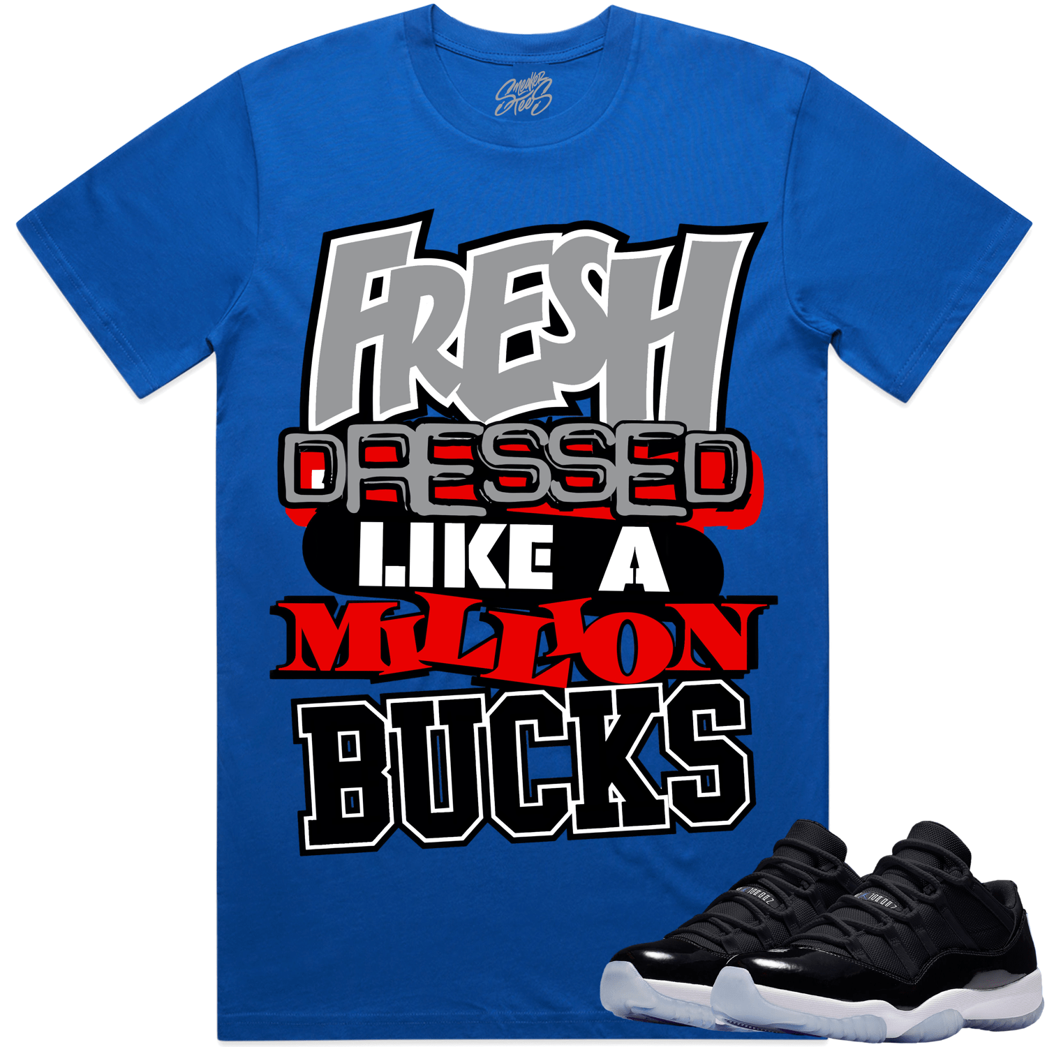 Space Jam 11s Shirt - Jordan 11 Low Space Jam Shirts - Red Million Bucks