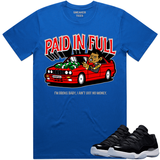 Space Jam 11s Shirt - Jordan 11 Low Space Jam Shirts - Red Paid