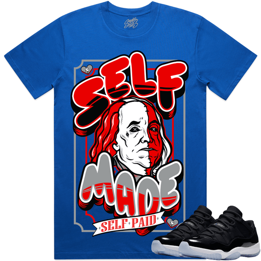 Space Jam 11s Shirt - Jordan 11 Low Space Jam Shirts - Red Self Made