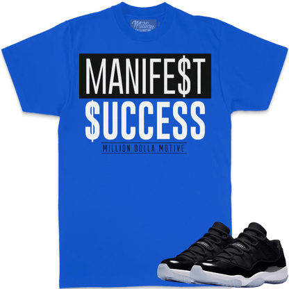 Space Jam 11s Shirt - Jordan Retro 11 Low Sneaker Tees - Manifest