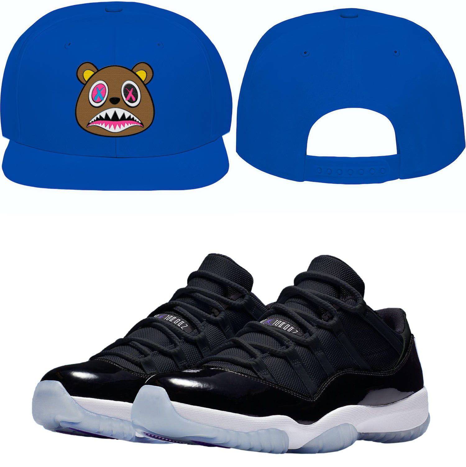 Space Jam 11s Snapback Hat - Jordan 11 Low Space Jam - Crazy Baws