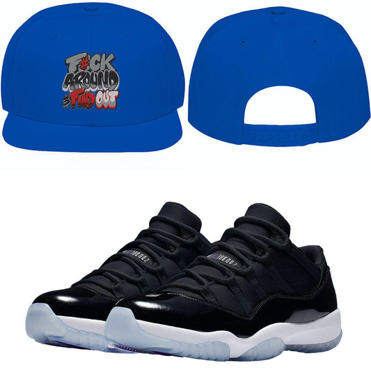 Space Jam 11s Snapback Hat - Jordan 11 Low Space Jam - F#ck