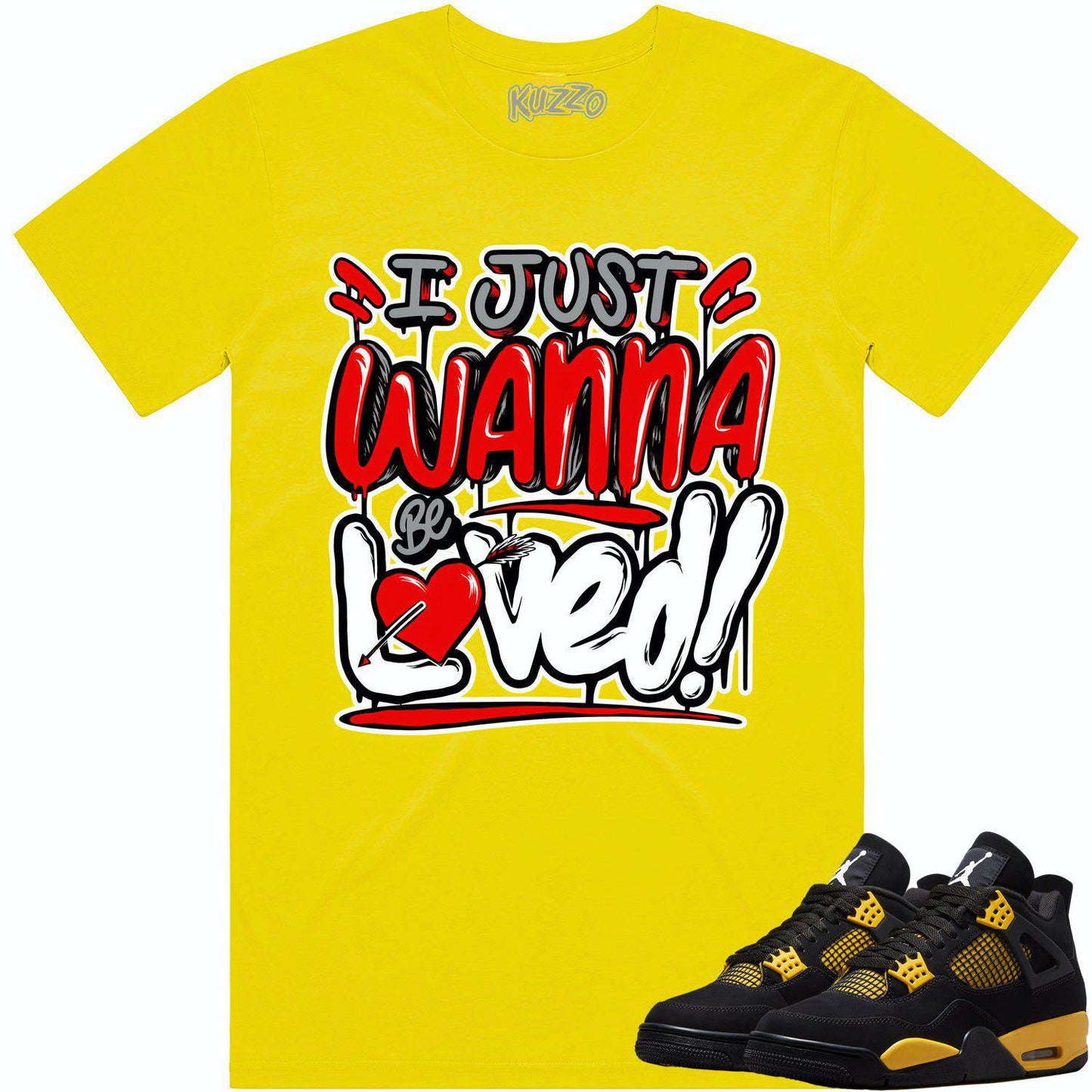 Thunder 4s Shirt - Jordan 4 Thunder Sneaker Tees - Loved