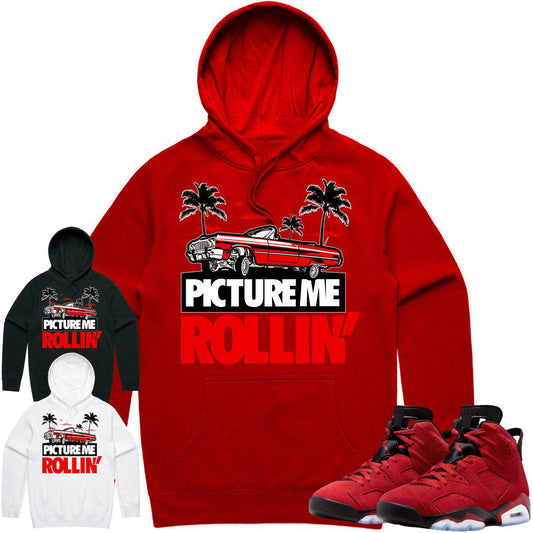 Toro Bravo 6s Hoodie - Jordan Retro 6 Toro Bravo Hoodie - Red Picture