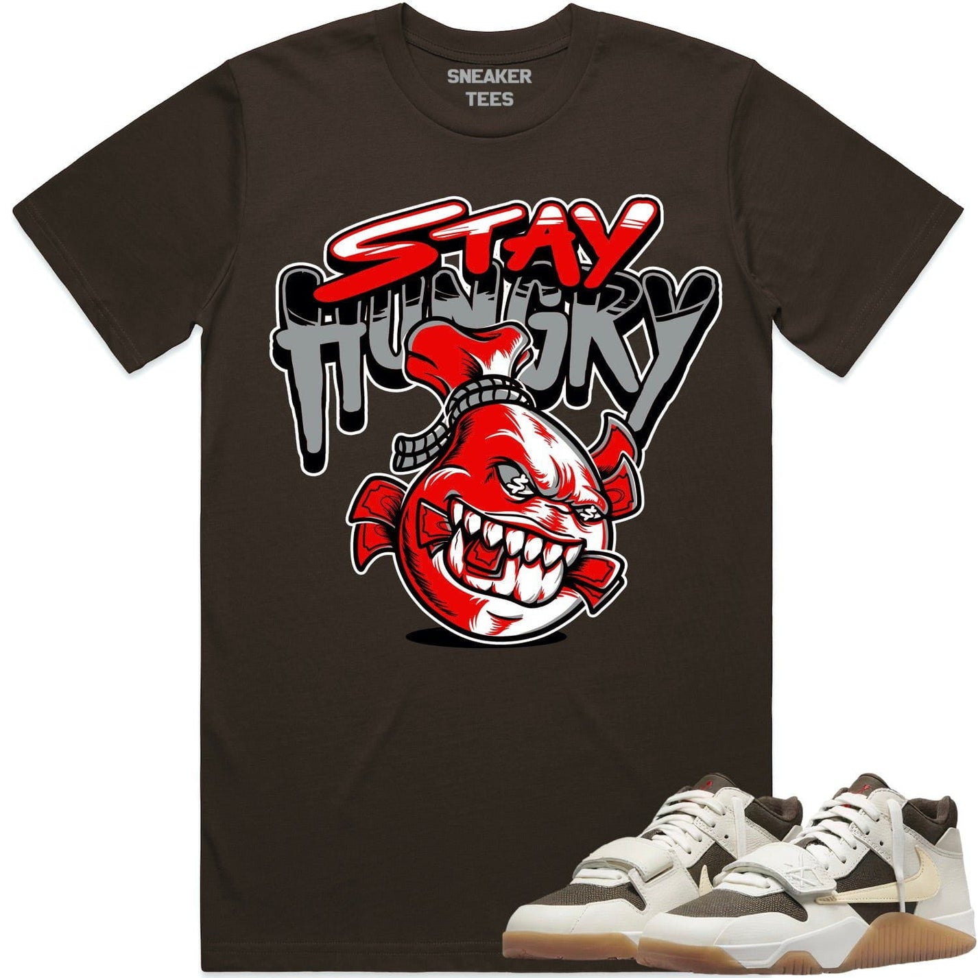 Travis Scott x Jordan Jumpman Jack Sail Shirt to Match - Stay Hungry