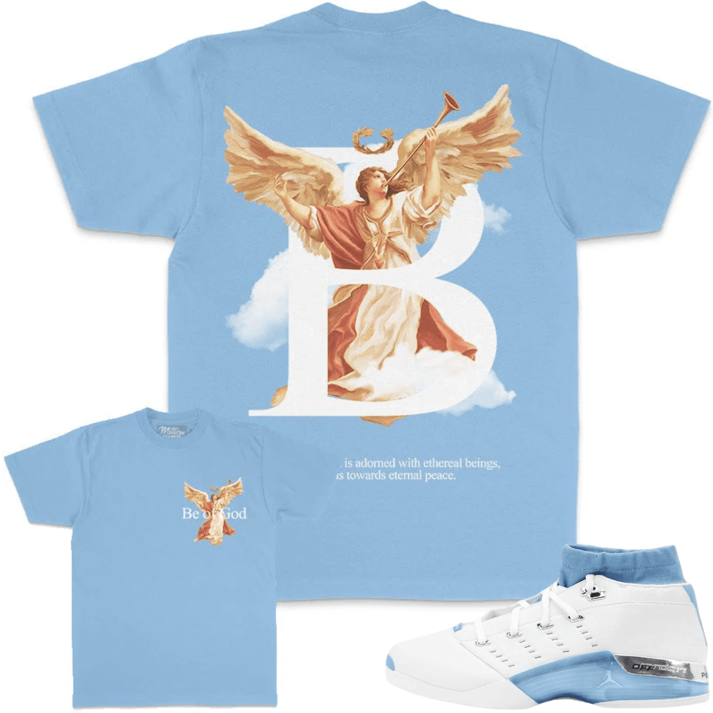 University Blue 17s Shirts - Jordan 17 Low Sneaker Tees - Be of God