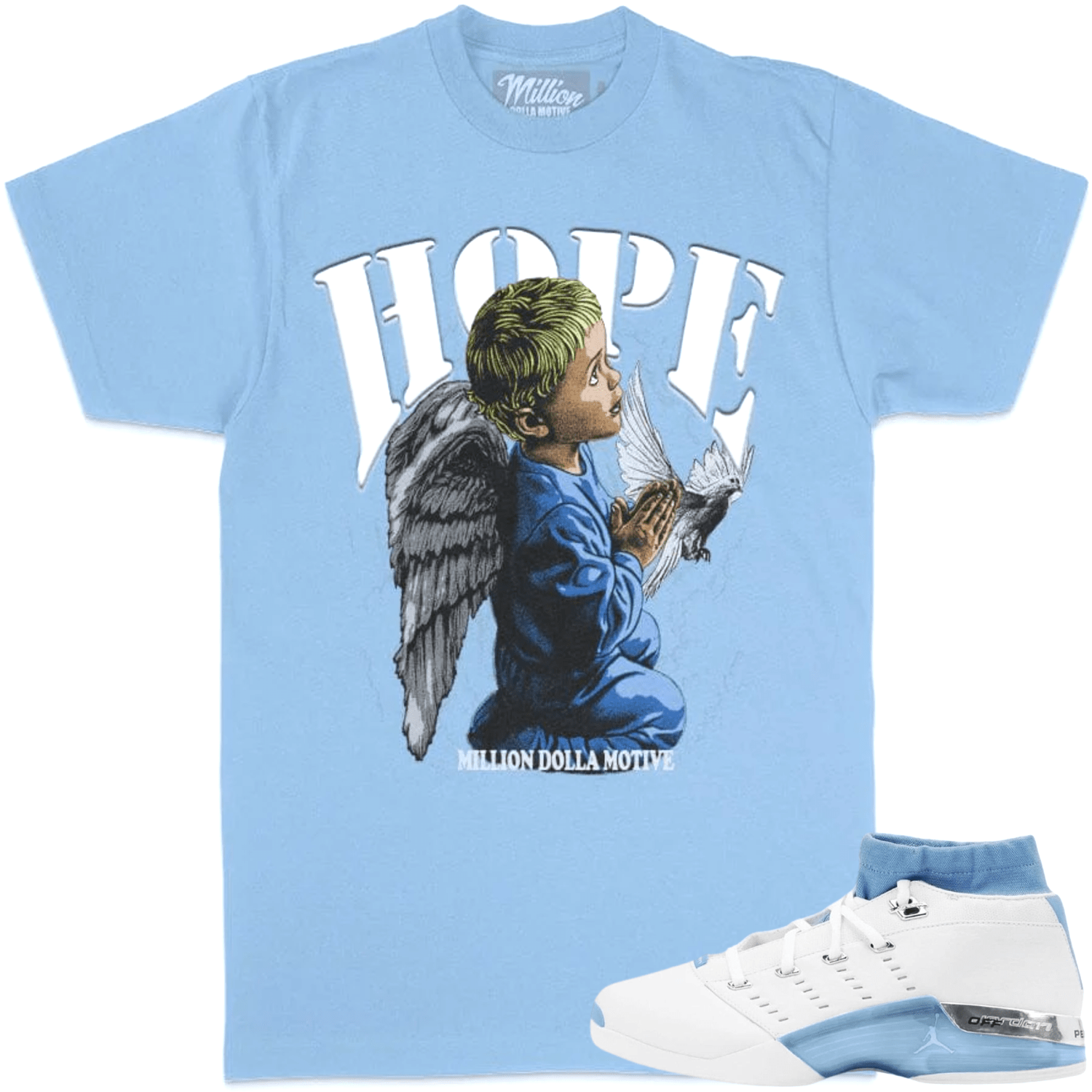 University Blue 17s Shirts - Jordan 17 Low Sneaker Tees - Hope