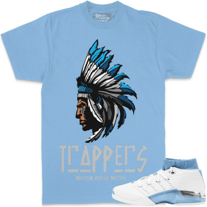 University Blue 17s Shirts - Jordan 17 Low Sneaker Tees - Trappers