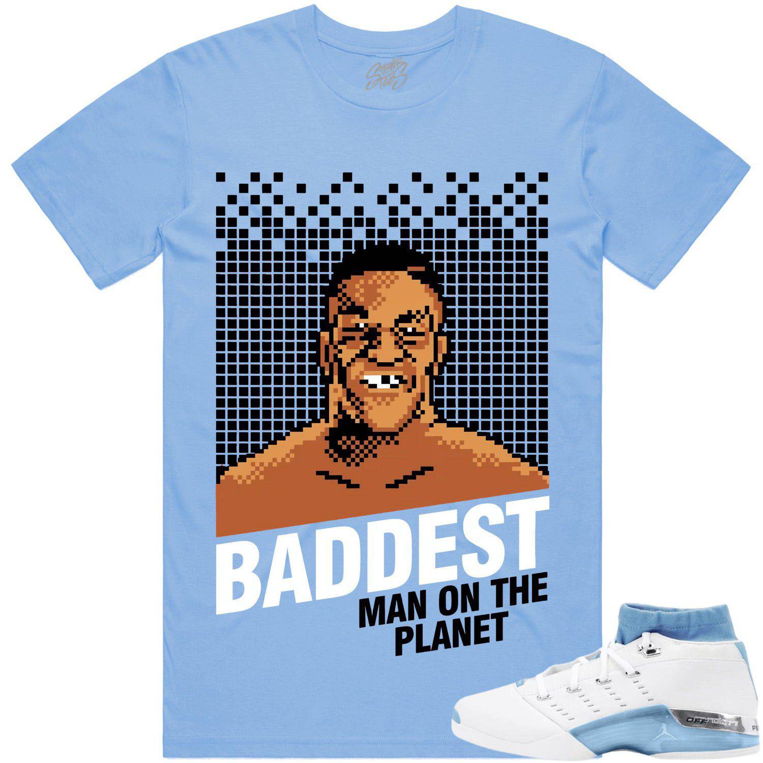 University Blue 17s Shirts - Jordan Retro 17 Low Shirts - Baddest