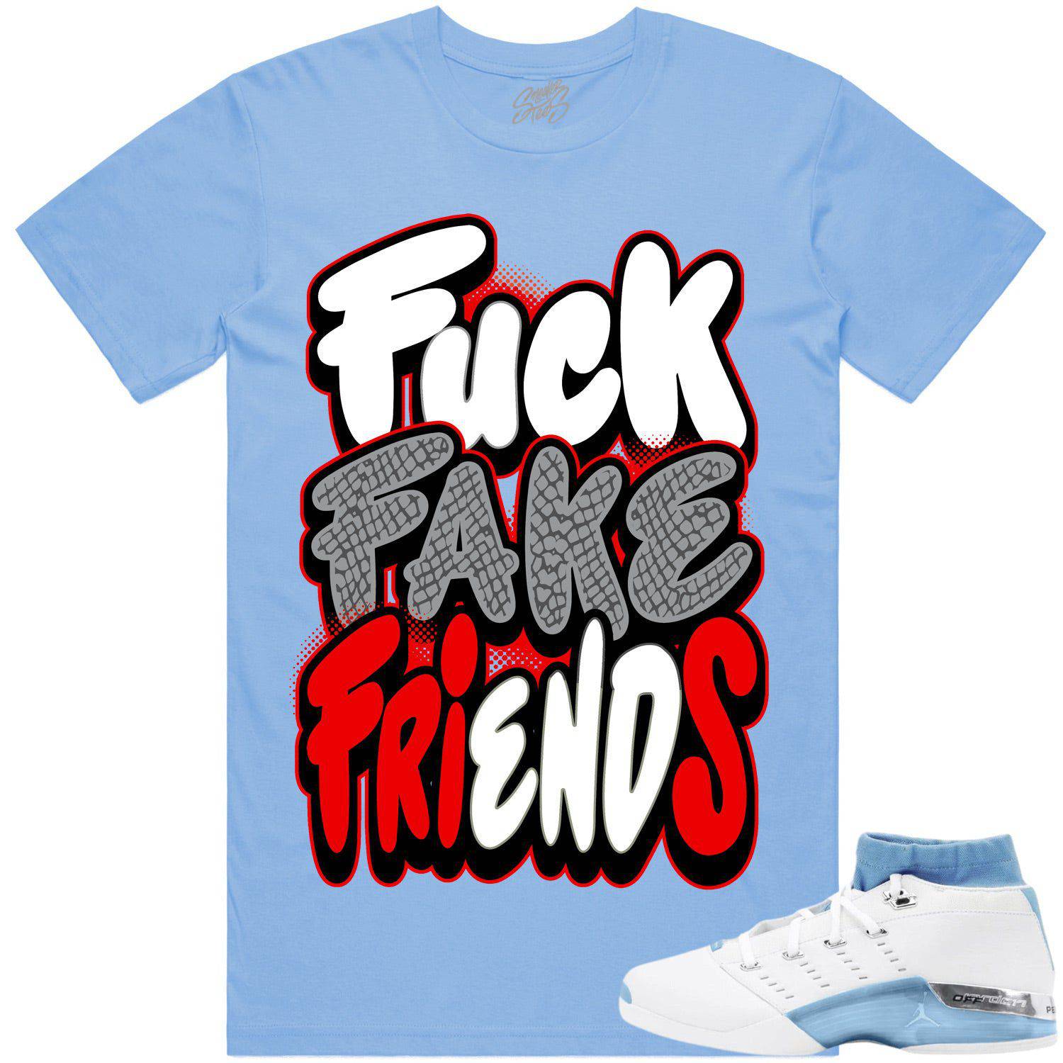 University Blue 17s Shirts - Jordan Retro 17 Low Shirts - Fuck Fake