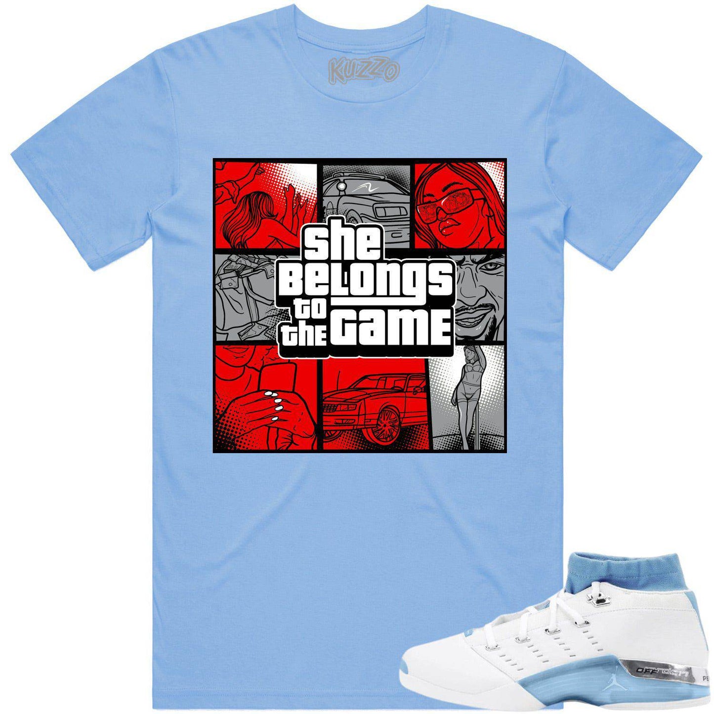 University Blue 17s Shirts - Jordan Retro 17 Low Shirts - Game