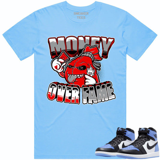 University Blue 1s Shirt - Jordan Retro UNC Toe Shirt - Money Fame
