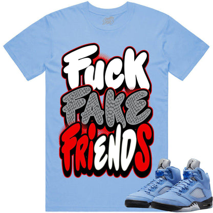 University Blue 5s Shirt - Jordan Retro 5 UNC 5s Shirt - FFF