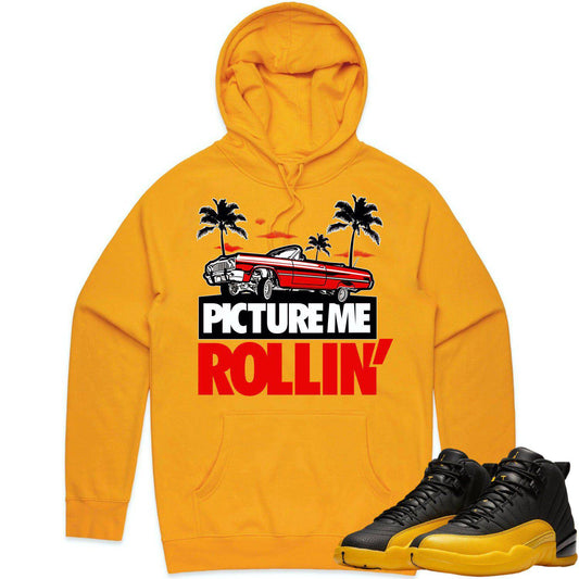 University Gold 12s Hoodie - Jordan 12 Gold Hoodie - Red Picture