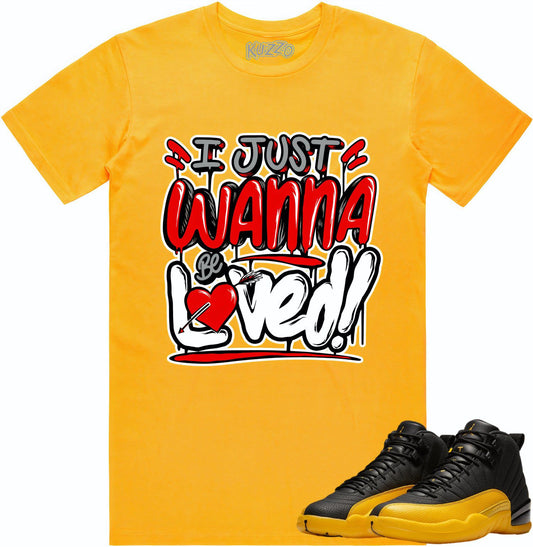 University Gold 12s Shirt - Jordan Retro 12 Sneaker Tees - Loved