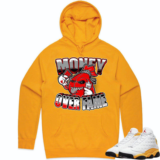 University Gold 13s Hoodie - Jordan 13 Gold Hoodie - Money over Fame