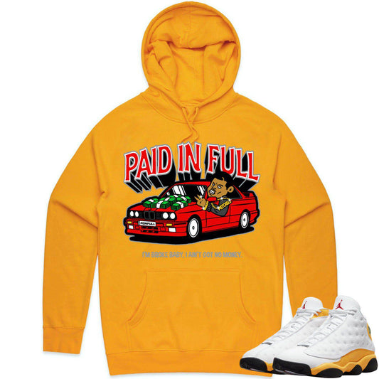 University Gold 13s Hoodie - Jordan 13 Gold Hoodie - Red Paid